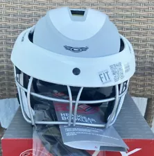 *NEW*Cascade LX Lacrosse Helmet With Eye Mask Cage White & Grey Women FREE SHIP