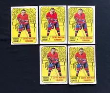 LOT 5 CARDS 1967-68 TOPPS JACQUES LEMAIRE #3 ROOKIE RC HOCKEY