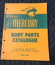 1951 51 Mercury Body Parts Illustrated Catalog Coupe Station Wagon Sedan Convert