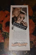 Vintage 1943 Kalamazoo Stoves and Furnaces Print Ad.