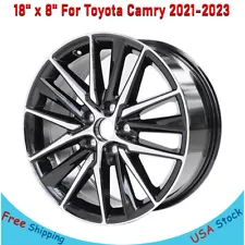 69133A NEW 18" Machined Black Wheel For 2021 2022 2023 TOYOTA CAMRY Quality Rim