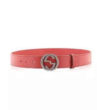 NWT Gucci Celeria Interlocking G Red Leather Belt - size 95 Cm 38 In GG Logo