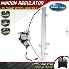 Power Window Regulator w/ Motor for Nissan Maxima 1989-1994 Sedan Front Right RH (For: 1989 Nissan Maxima)