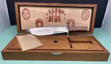 Case XX 1986 Alamo Commemorative Bowie Knife #0986 with Oak Wood Display Box