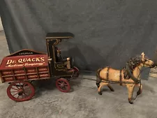 Dr. Quacks Vintage Medicine Wagon With Horse