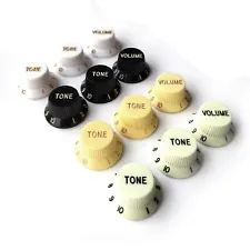 Stratocaster Strat Tone & Volume Knobs – Set/Single – White, Cream, Mint, Black