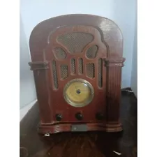 Vintage Wooden Cathedral Radio Antique Decor Retro Audio Collectible