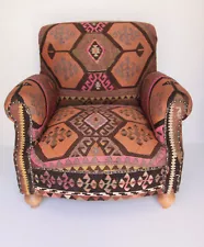 Handmade Comfortable kilim Armchair,High Quality Kilim Upholstery Furniture