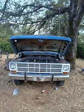 1968 Ford F250 blue and white w chrome trim