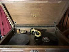 1913 Antique Victrola Victor Talking Machine VV-XIV WORKS, VIDEO ~ LISTEN