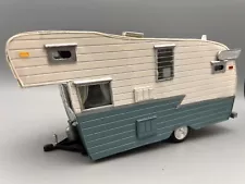 Shasta Trailer Astrodome Blue White 1/24 Scale Blue & White for Diorama Custom