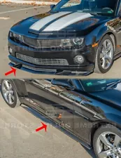 ZL1 Style Side Skirts & Front Lip For 10-13 Camaro SS Carbon Fiber Rocker Panel