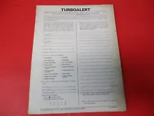 OEM ORIGINAL HONDA CX500TC TURBO TURBOALERT FORM LOT