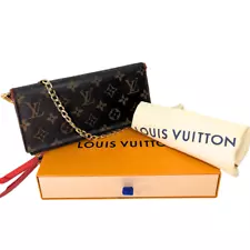 Louis Vuitton Monogram Adele Wallet Red Leather Dust Bag Box SP1137