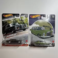 Hot Wheels Premium Car Culture '72 Mercedes-Benz 280 SEL 4.5 Lot of 2 New