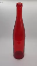 Beautiful Red 12”Tall Bottle - Unlabeled, Unstamped, Unmarked. Clean bottle!!