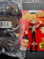 Mr. Bean Bendy toy AND 10 Inch Teddy Bear - VINTAGE, SEALED 1990 - Rare find!