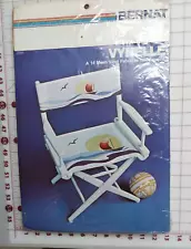 Bernat Vynelle Needlepoint Kit for Nautical Director's Chair Pak No. T5002 VNTG