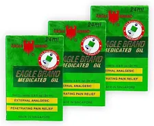 Eagle Brand Medicated Oil External For Pain Relief 24ML (Pack of 3) Exp 8/2028