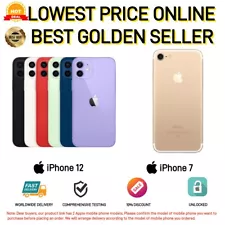 【Lowest Price】Apple iPhone 12|iPhone 7-32GB|128GB-All Colors Unlocked-Excellent