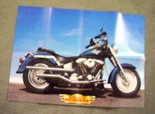 HARLEY-DAVIDSON FAT BOY Wall Poster H-D Motorcycle Classic Bike Art Husband