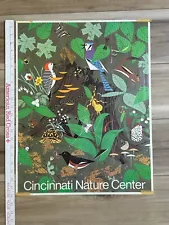 23x17 vtg 1977 CINCINNATI NATURE CENTER Poster Map print CHARLES Charley HARPER