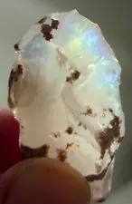 38.28ct Mexican Precious Contra Luz Opal Facet Rough With Color Play SPECIAL