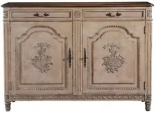 Sideboard French Louis XVI White Walnut, Pretty Hand Carved Wood