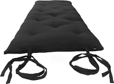 D&D Futon Furniture Full Size Black Traditional Japanese Floor Futon Mattresses