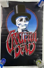 The Grateful Dead Tophat Skull Vintage 1990 Rick Griffin Poster 34.5/22.25"