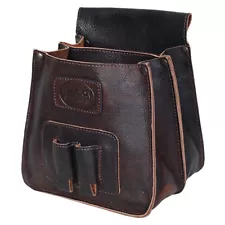 81HS Hilason Genuine Thick Leather Shooting Shotgun Shell Bag Ammo Bag Pouch