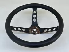 Vintage Car Truck Hot Rod Gasser Rat Rod 3-Spoke 13 1/2" Black Steering Wheel