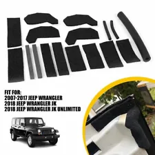 17PCS Hardtop Headliner Roof Seal Kit For 2007-2017 Jeep Wrangler 2018 JK