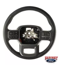 21 thru 24 F-150 OEM Ford Lariat Black Leather Heated Steering Wheel ML3Z3600RA