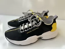 Armani Exchange A/X Men’s US 10 Fashion Sneakers Shoes White/Black/Yellow