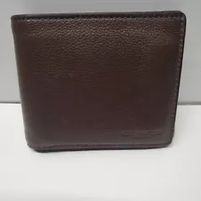 Coach Leather Wallet - Brown W/ Card Holder Mini Wallet Insert