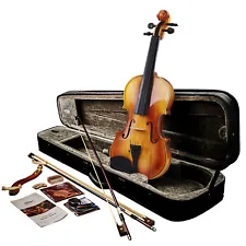 ð» Eastar 4/4 Full Size Acoustic Violin Fiddle With Hard Case Shoulder Rest Bow