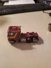 1978 UNIVERSAL HOBBIES PETERBILT MAROON CAB OVER SEMI TRUCK