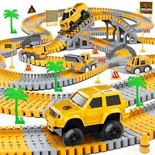 Kids Construction Toys 253 PCS Race Tracks Toy for 4 5 6 7 8 Year Old Boys Girls