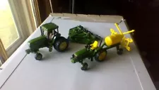 John Deere 4-pc. lot 2-tractors, sprayer,and bat wing bush hog