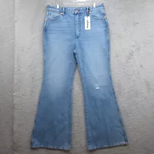 New ListingWrangler Wanderer 622 High Rise Flare Jeans Distressed Womens 32x34 New