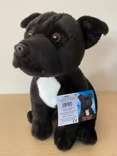 Amstaff Staffie Staffordshire Bull Terrier 12" Plush Black, Blue, Brindle or Red