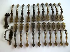 New ListingLot of 21 Solid Brass Vintage Cabinet/Drawer Handles/Pulls for Kitchen/Furniture