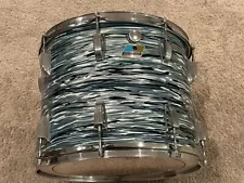 Ludwig 15 X 12 Blue Oyster 1970’s Rack Tom Drum Drumset Drums Set