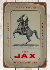 1960s Jax beer Jackson Brewing New Orleans Louisiana General Jackson metal tin