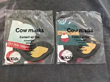 Chick-fil-A Cow Paper Face Masks, Set of 2 - New!