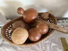 Exotic Dried Gourds Straw Basket