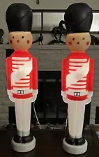 TWO- SOLDIER BLOW MOLDS #496, 31” TALL RARE 1988 (35 Years Old)