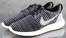 Nike Roshe Two Flyknit Oreo Men's Running Shoes Size 9.5 Black White 844833-007