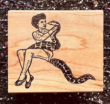 Vintage Rubber Stamp "My Last Boyfriend Was A Snake!" by Ken Brown Stamps